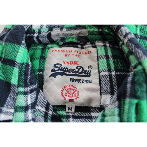 Vintage Superdry Men's Button Down Flannel Size M - Picture 4 of 5